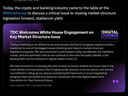 Funcionarios de la Casa Blanca se reunieron con representantes de criptomonedas y banca para debatir sobre stablecoins