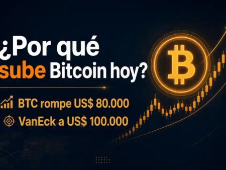 ¿Por qué sube Bitcoin hoy? BTC rompe US$ 80.000 y VanEck apunta a US$ 100.000